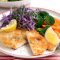 Austrian chicken schnitzel with red cabbage coleslaw