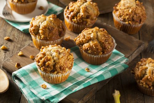 Banana and walnut muffins