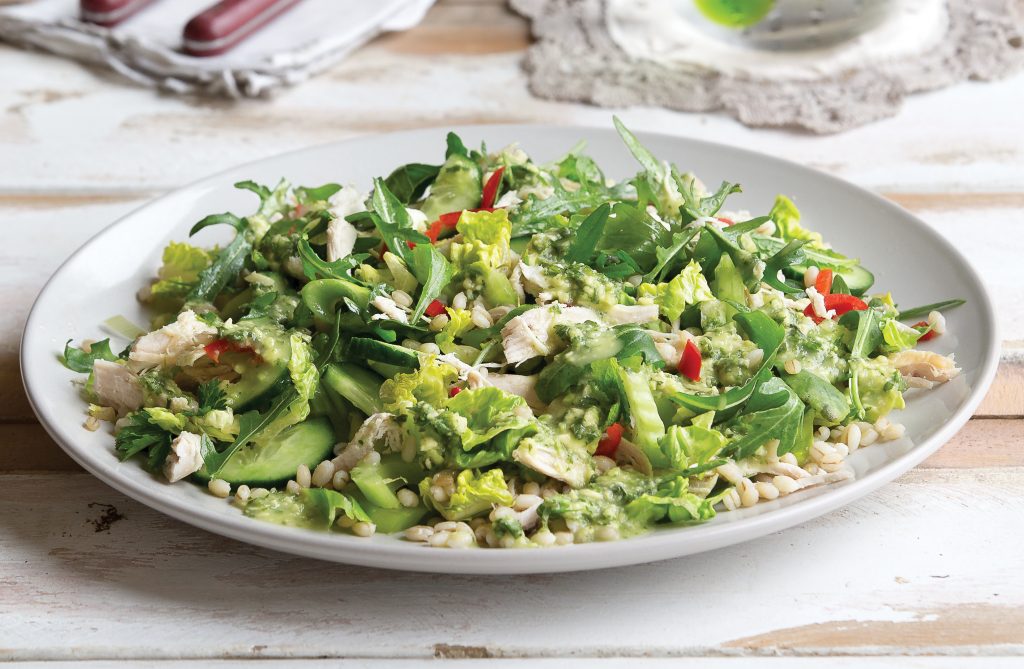 Barley, chicken and mint salad Barley, chicken and mint salad