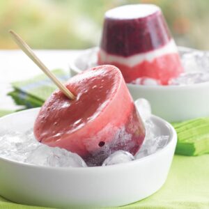 Blackcurrant berry ices