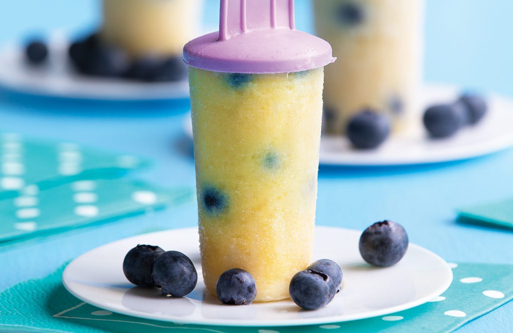 Blueberry and mango pops Blueberry and mango pops