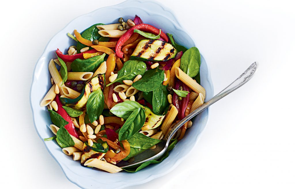 Capsicum and basil pasta salad Capsicum and basil pasta salad