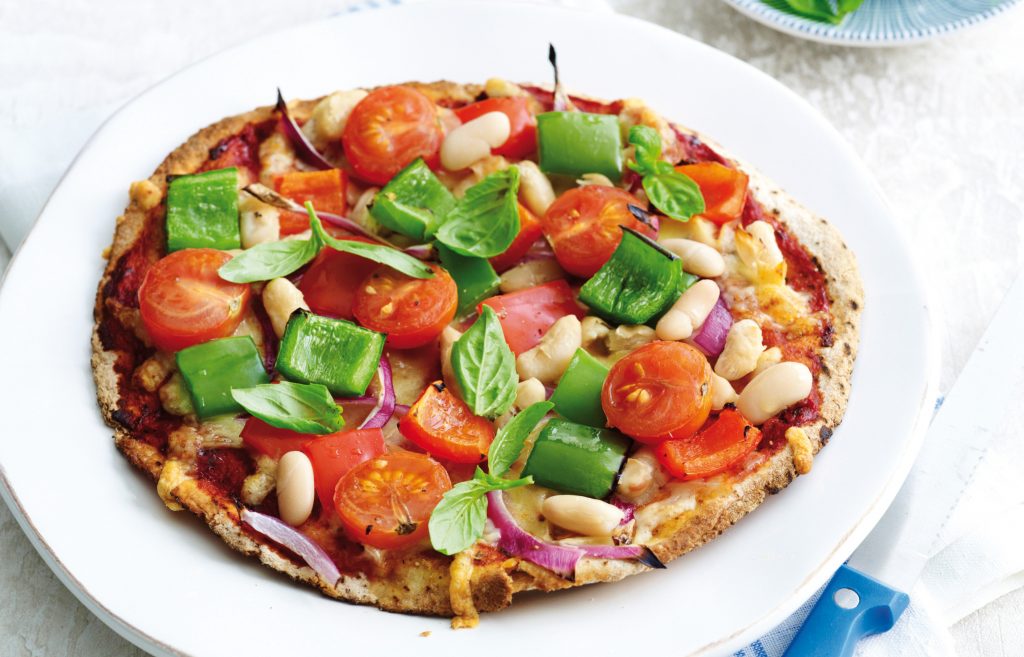 Capsicum and bean pizza Capsicum and bean pizza
