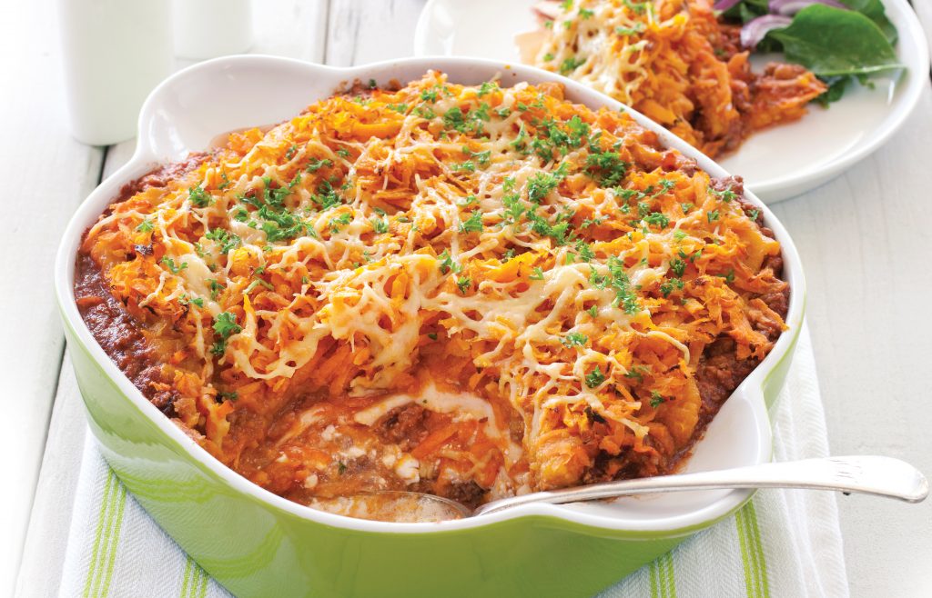 Cheesy beef and carrot stack Cheesy beef and carrot stack