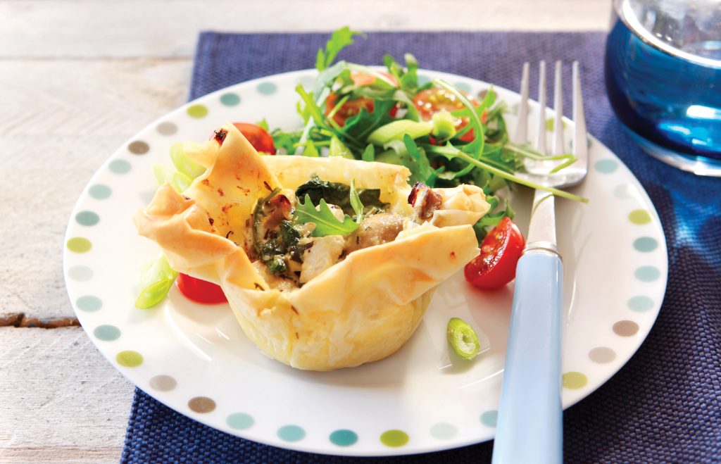 Chicken and mushroom filo pies Chicken and mushroom filo pies