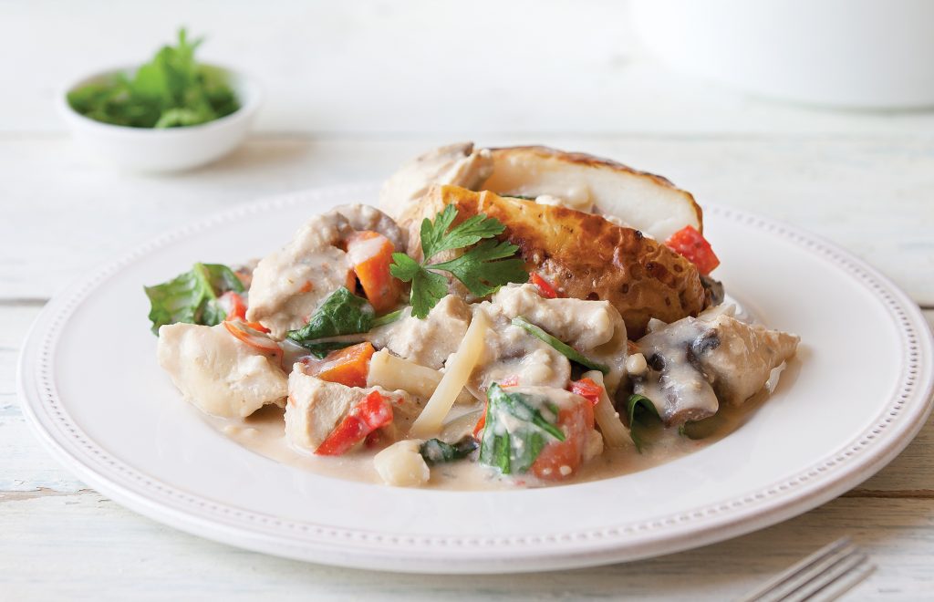 Chicken and mushrooms in white wine Chicken and mushrooms in white wine