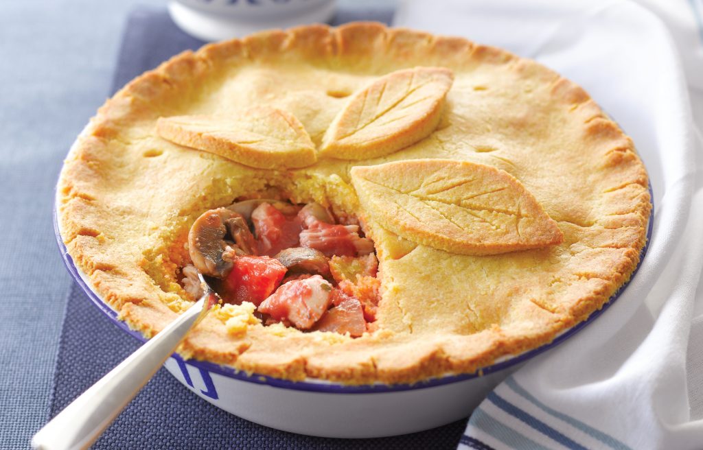 Chicken and vege pan pie Chicken and vege pan pie