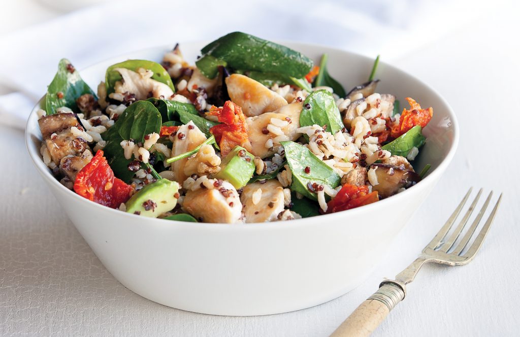 Chicken, rice and quinoa salad