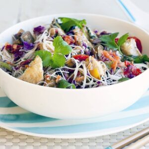 Chicken stir-fry with noodles