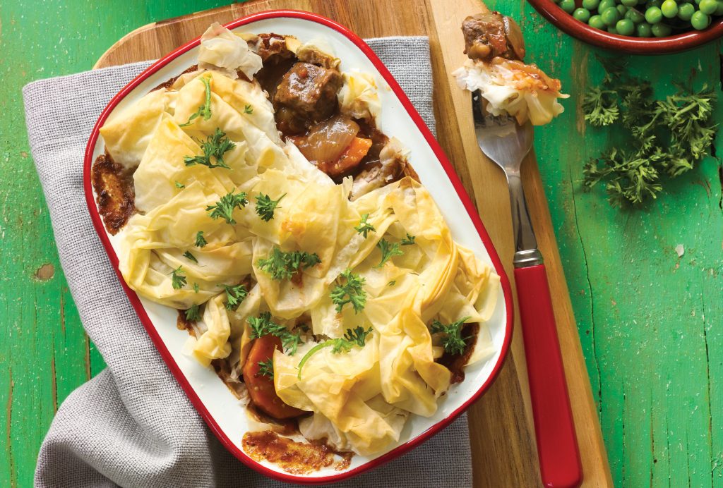 Chilli beef filo pot pies Chilli beef filo pot pies