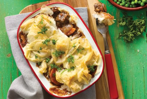Chilli beef filo pot pies