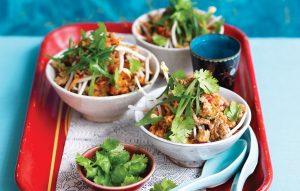 Chinese-style chicken with kumara mash