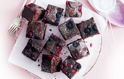Choc-berry brownies