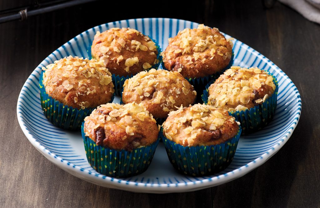 Choc chip, banana and oat mini muffins Choc chip, banana and oat mini muffins