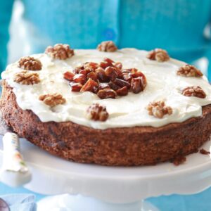 Chocolate, date and walnut cake