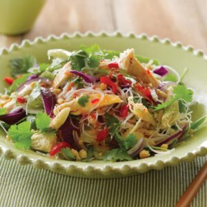Coriander and chicken vermicelli salad