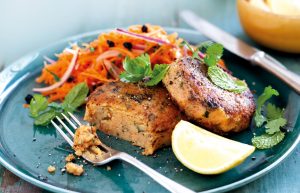 Coriander potato cakes