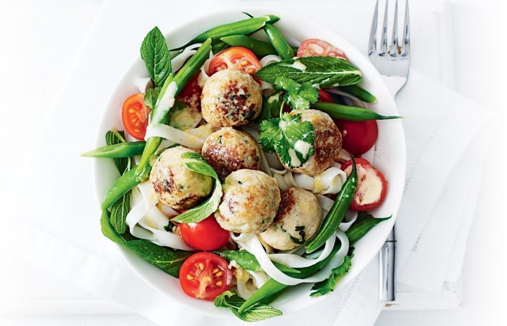 Creamy Thai coconut-chicken meatballs
