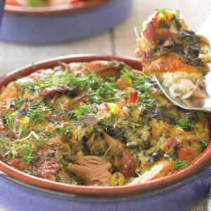 Crustless tuna quiche