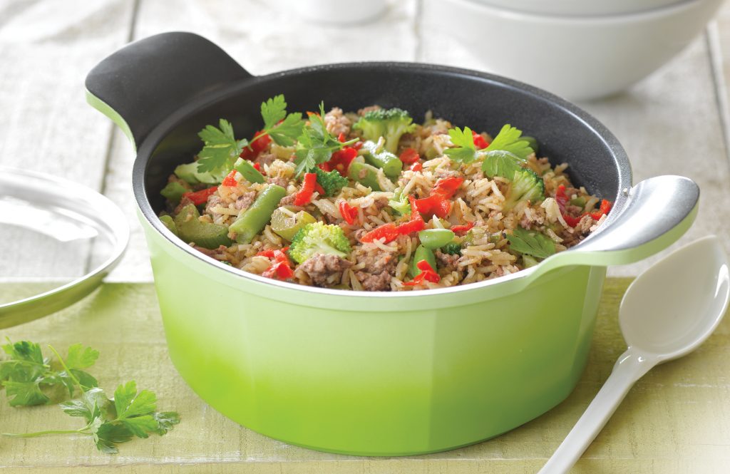 ‘Dirty rice’ with pork and veges ‘Dirty rice’ with pork and veges