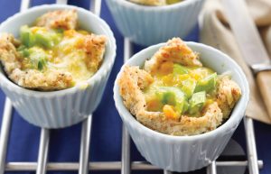 Easy corn and capsicum quiches