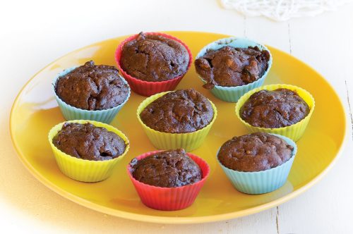 Finlay and Zoe’s chocolate courgette muffins