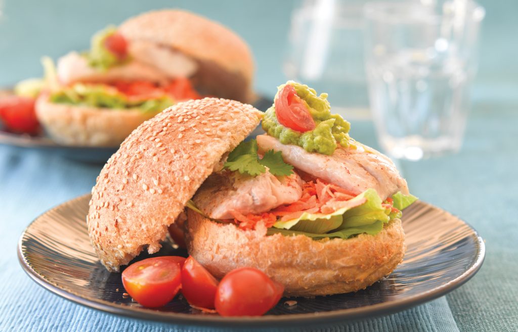Fish burgers with avo salsa Fish burgers with avo salsa