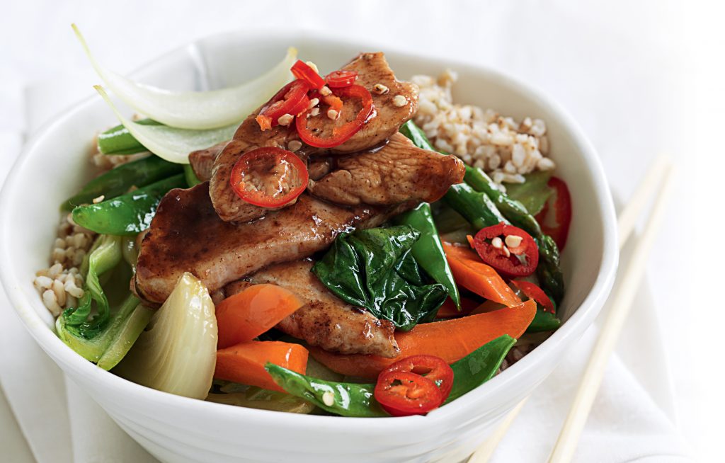 Five-spice chicken and vege stir-fry Five-spice chicken and vege stir-fry