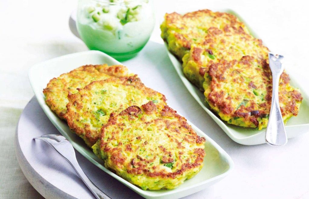 Floret fritters with tzatzaki Floret fritters with tzatzaki
