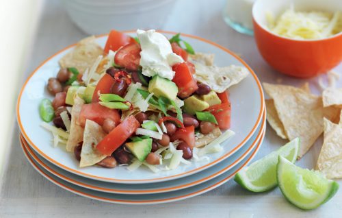 Four-bean nachos
