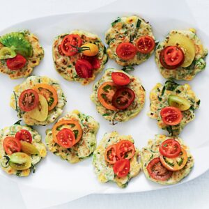 Fresh corn, coriander and green-chilli fritters