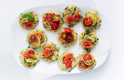 Fresh corn, coriander and green-chilli fritters