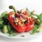 Garlic-stuffed capsicums