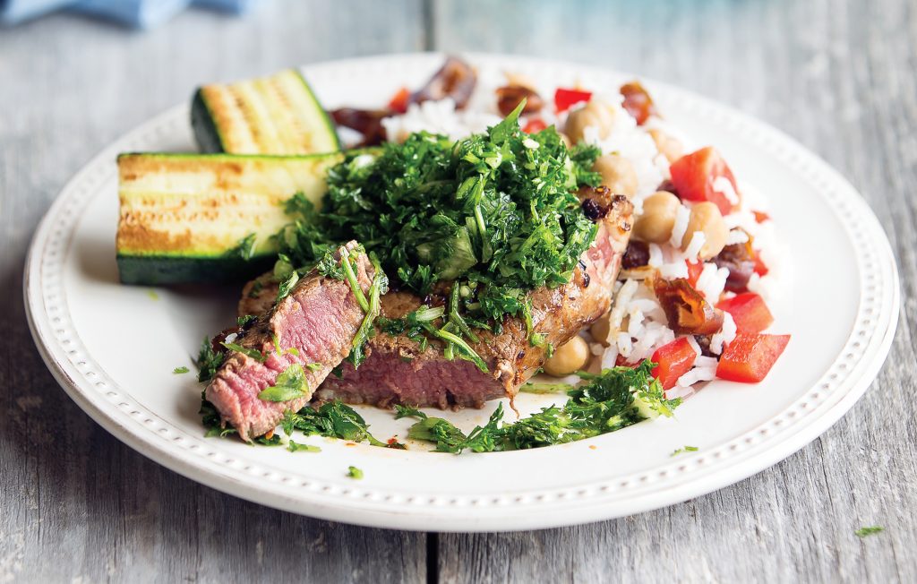 Green salsa steak Green salsa steak
