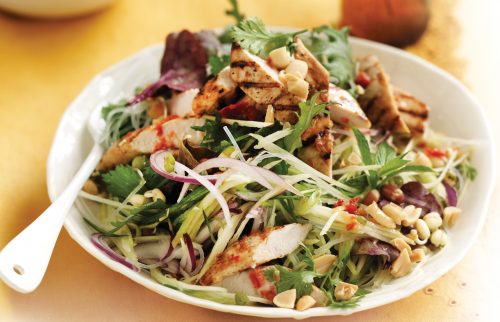 Grilled chilli chicken with green mango salad