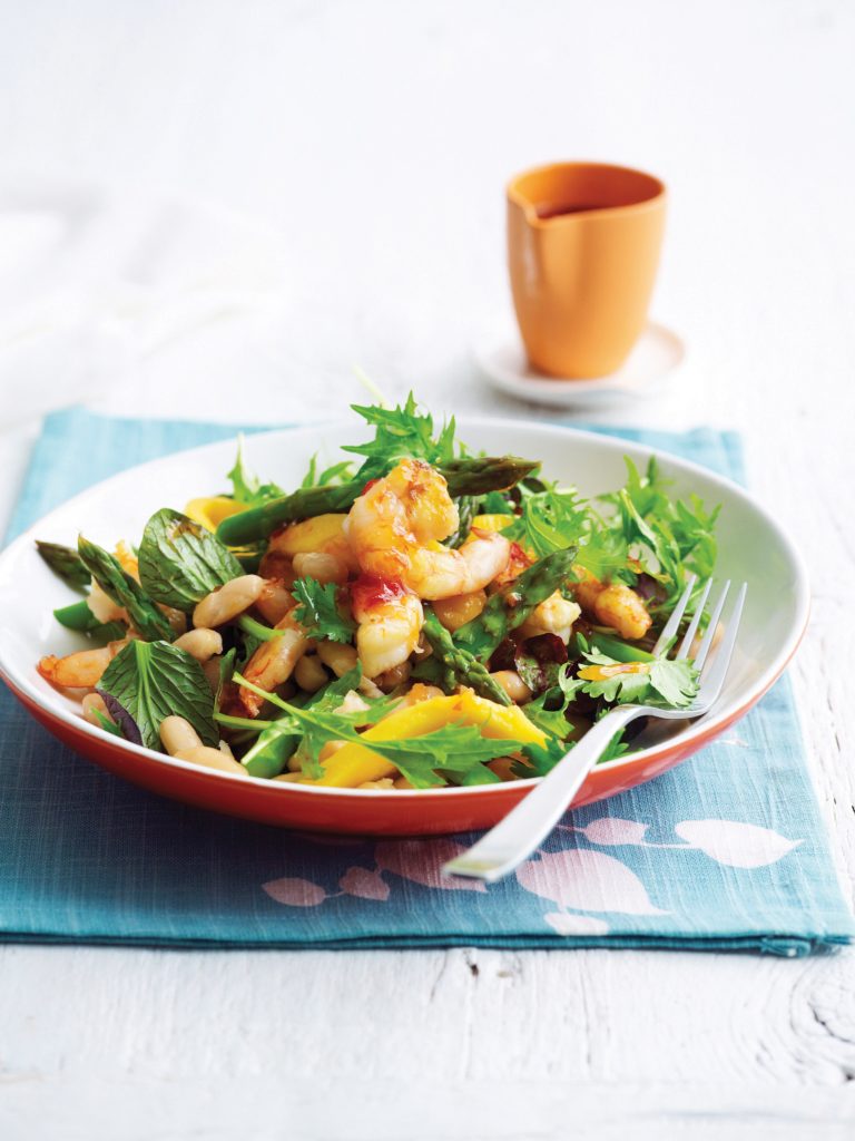 Grilled prawn, mango and asparagus salad Grilled prawn, mango and asparagus salad