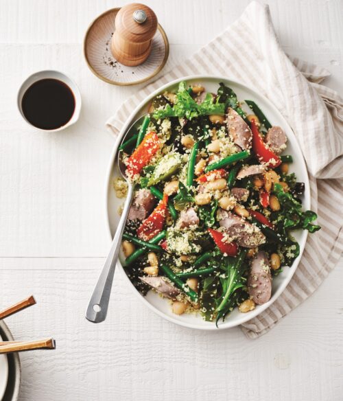 Italian sausage and mixed bean salad