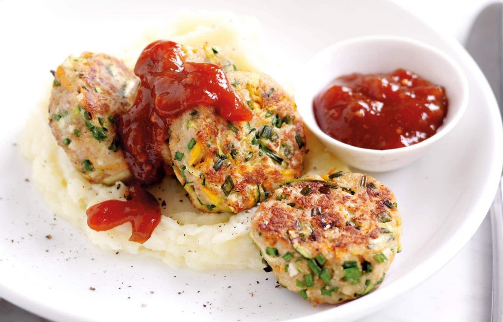 Herby chicken rissoles Herby chicken rissoles
