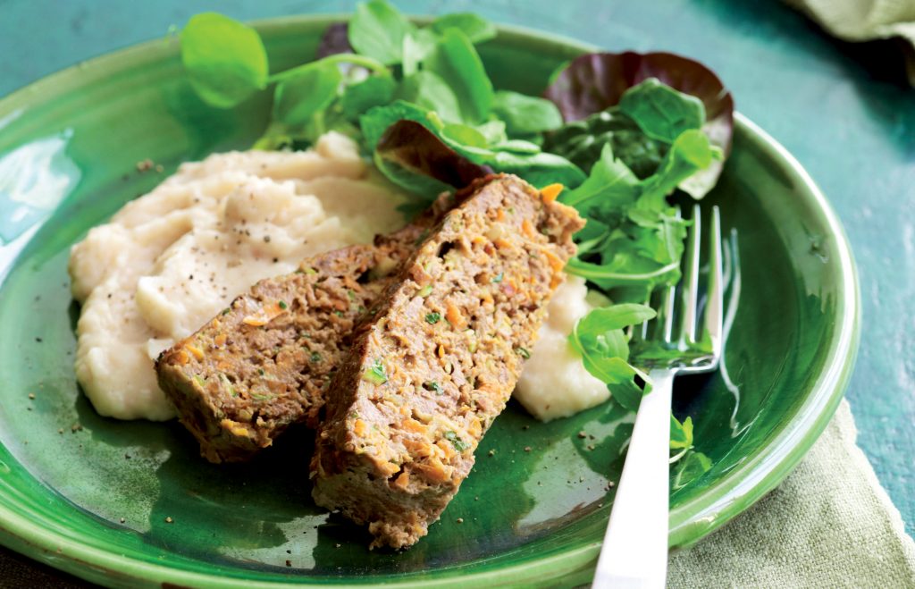 Vegful Italian meat loaf with cannellini bean mash Vegful Italian meat loaf with cannellini bean mash