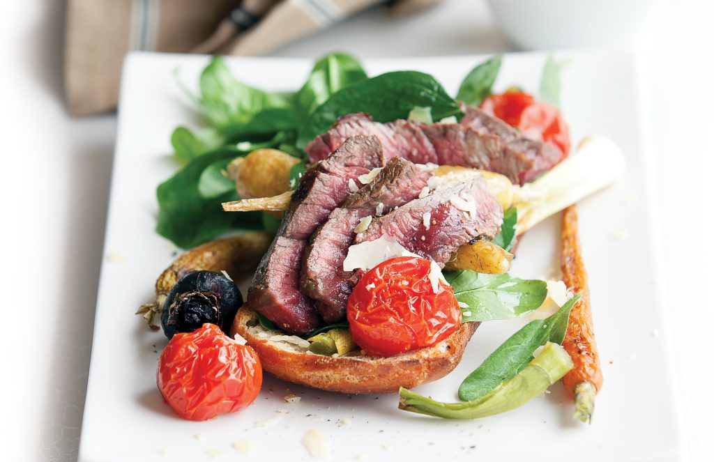 Italian steak salad stack Italian steak salad stack