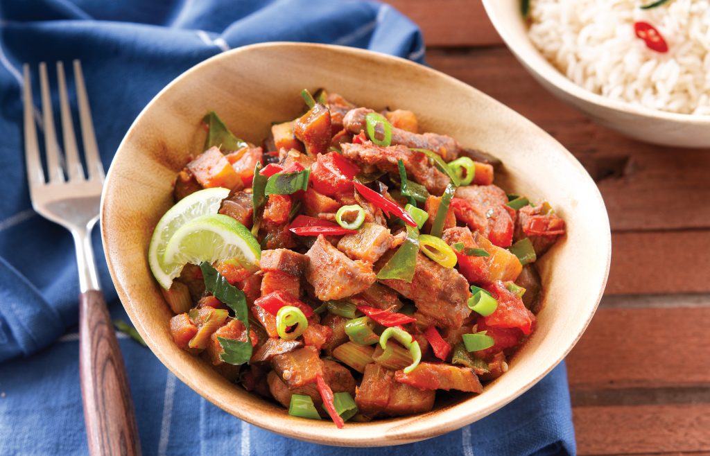 Lamb and eggplant curry
