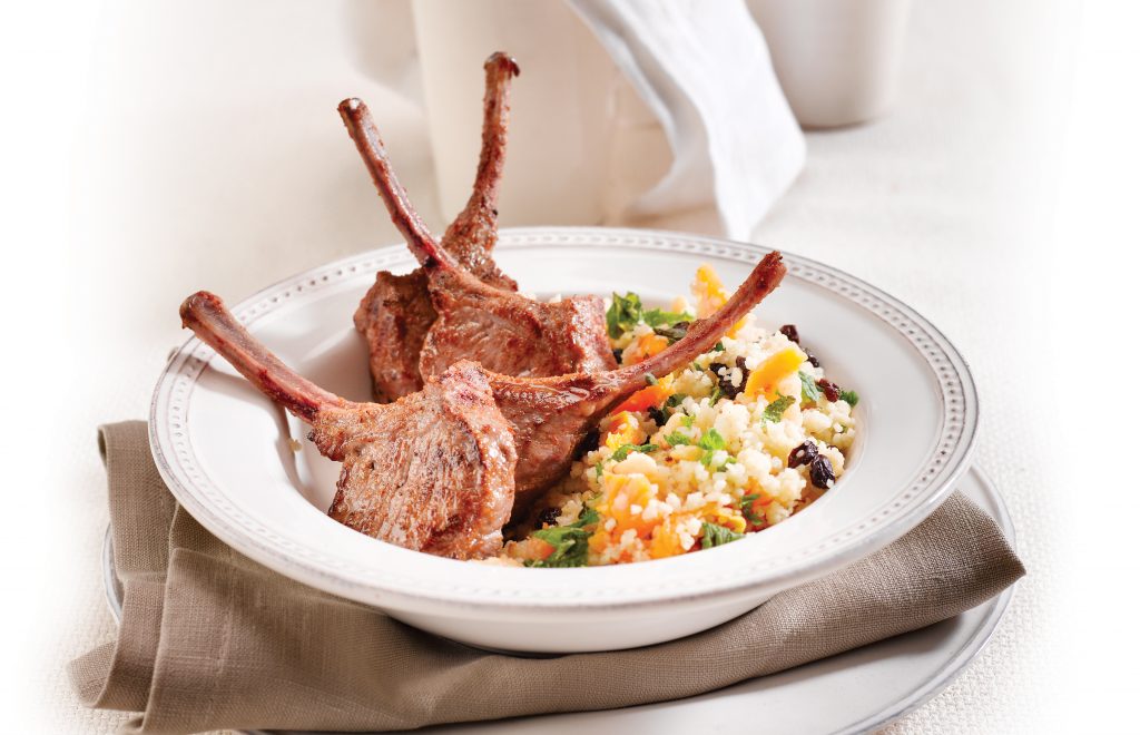 Lamb cutlets with fruited couscous Lamb cutlets with fruited couscous