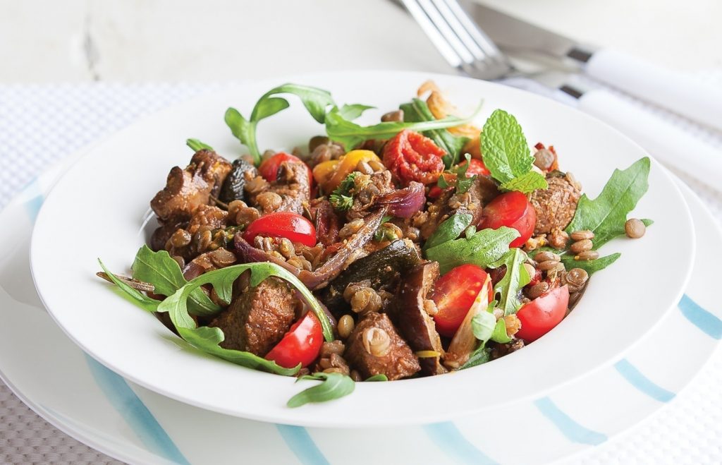Lamb lentil salad Lamb lentil salad