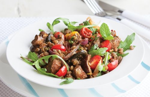 Lamb lentil salad