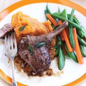 Lamb with sage and kumara mash
