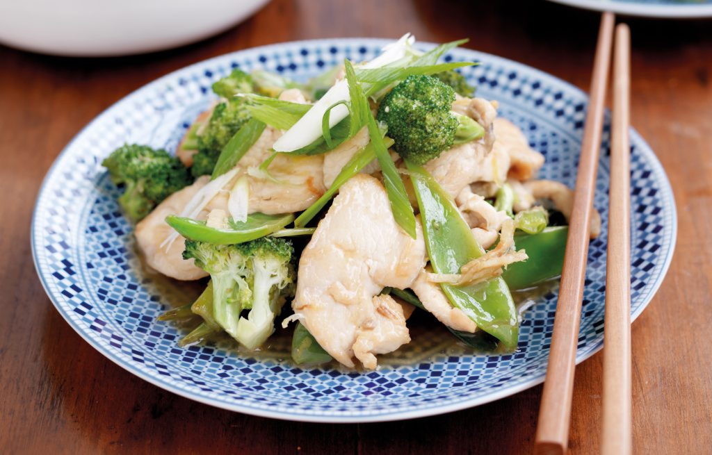 Speedy lemon chicken and greens