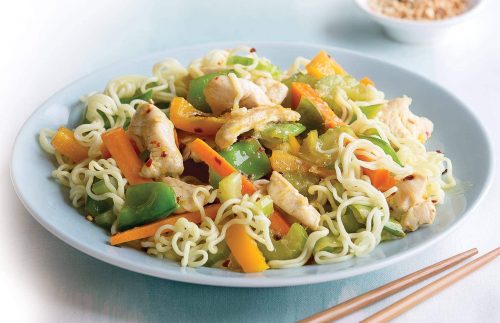 Lemon chicken noodle salad