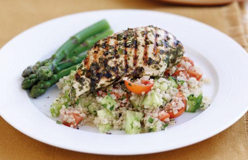 Lemon chicken with quinoa salad