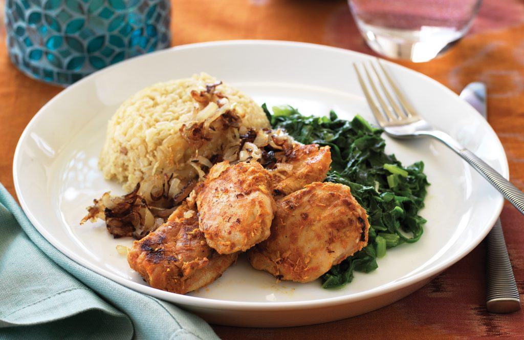 Lemongrass chicken with spinach Lemongrass chicken with spinach