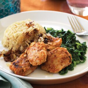 Lemongrass chicken with spinach
